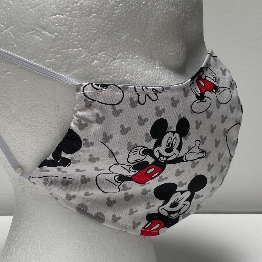 2/$10 Mickey Mouse (gray) Cloth Face Mask - Picture 3 of 3